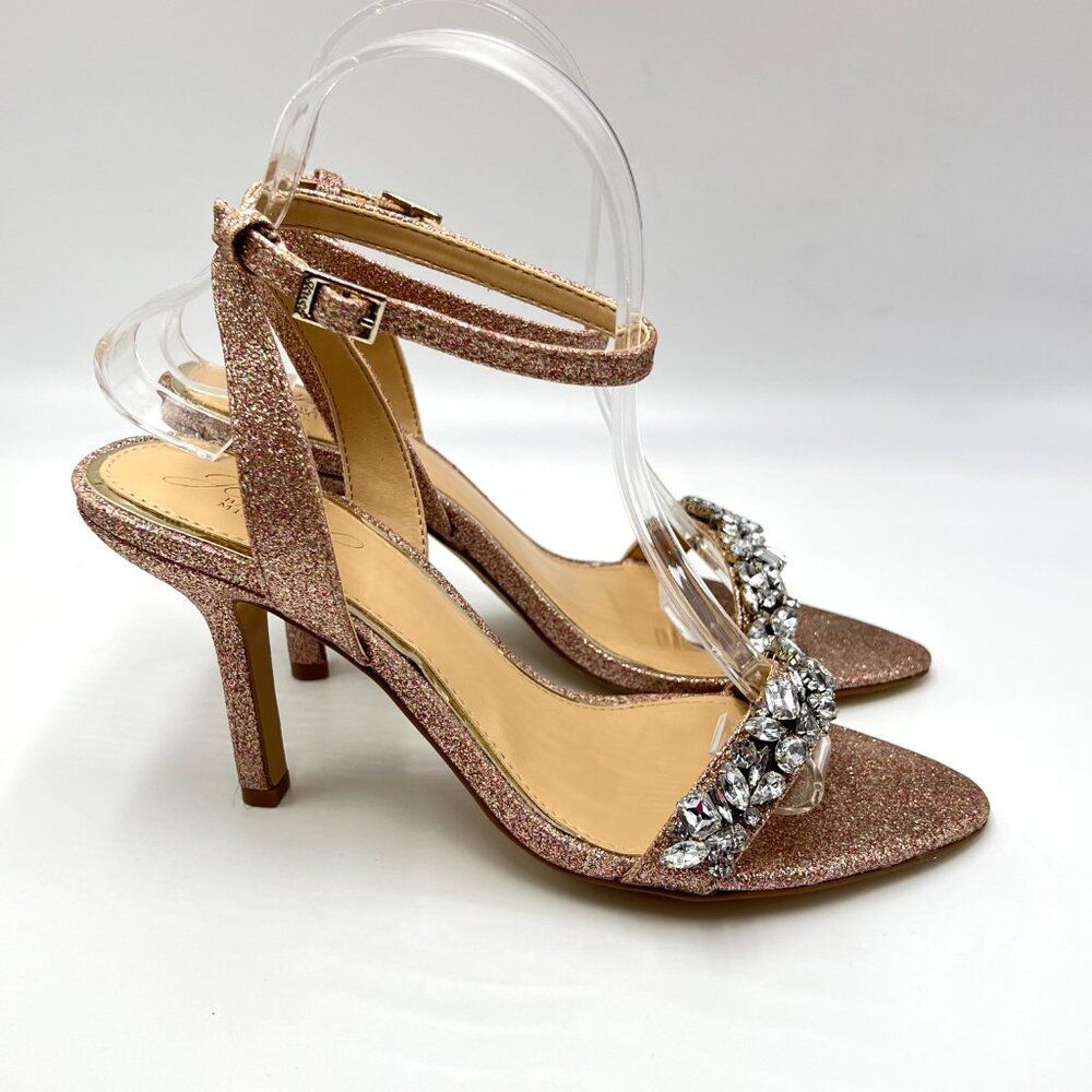 Jewel Badgley Mischka Womens Ojai Size 7‎ Rose Pink Dress Sandals Heels Shoes